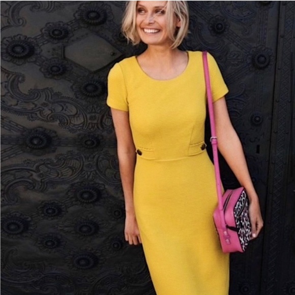 Boden | Yellow Marigold Cordelia Ottoman Dress - Picture 3 of 10